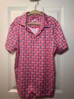 Kids burlebo American flag polo